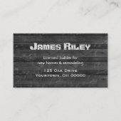 Zwarte houtnerf voor aannemer visitekaartje (Voorkant)