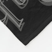 Zwarte houtskool grijs gepersonaliseerde typografi fleece deken (Hoek)