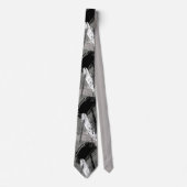 Zwarte Houtskool Grijs Witte Camouflage Nekdas Stropdas (Voorkant)