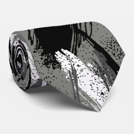 Zwarte Houtskool Grijs Witte Camouflage Nekdas Stropdas