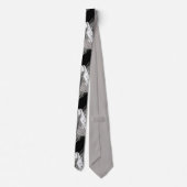 Zwarte Houtskool Grijs Witte Camouflage Nekdas Stropdas (Achterkant)