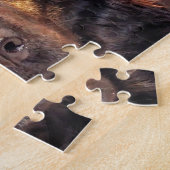 Zwarte Hovawart hond. Legpuzzel (Zijkant)