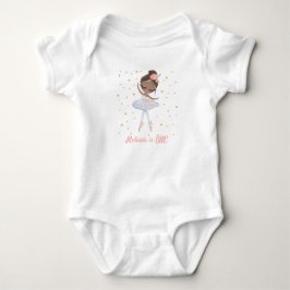 Zwarte huid ballerina tutu schattig meisje eerste romper