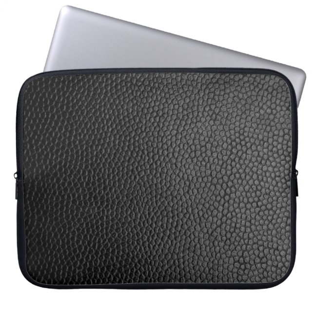 Zwarte huid textuur laptop sleeve (Voorkant)