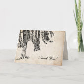  zwarte huilende wilgenboom Dank u Bedankkaart (Voorkant)