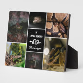 Zwarte huisdier slang foto collage ter nagedachten fotoplaat (Zijkant)