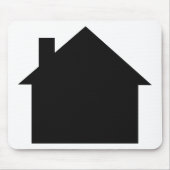 zwarte-huispictogram muismat (Voorkant)