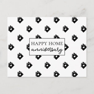 Zwarte Huissleutel Patroon Thuis Jubileum Briefkaart
