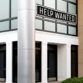 Zwarte Hulp Gezochte gebarentbanner Spandoek (Buitenkant Gebouw)