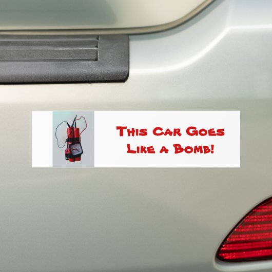 Zwarte Humor - Mock Bomb Bumpersticker (Op auto)