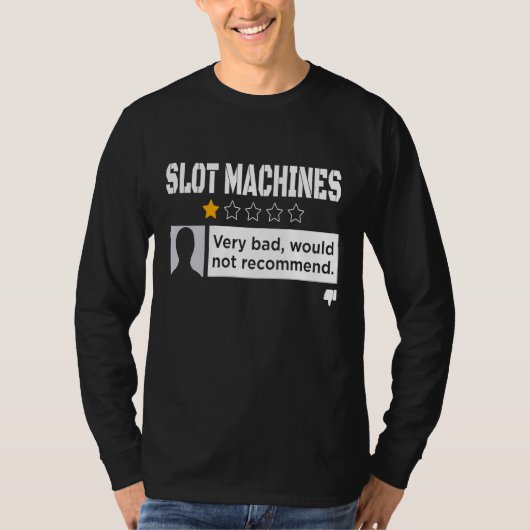 Zwarte Humor raadt geen sleufmachine aan T-shirt (Voorkant)