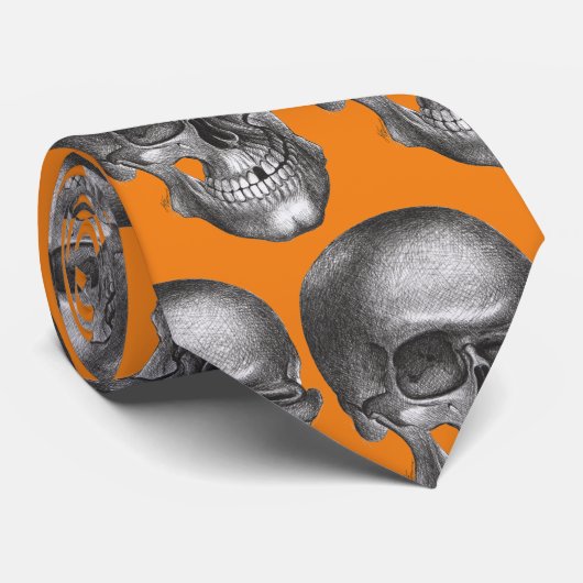 Zwarte Humor - Twinkle Skull Stropdas (Opgerold)