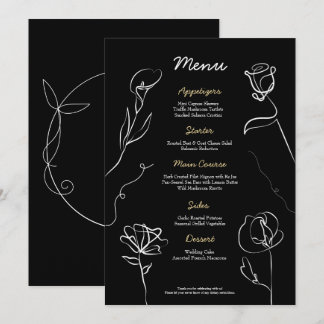 Zwarte Huwelijksbloemen met Elegantie  Menu