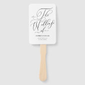 Zwarte Huwelijksprogramma's met Whimsical Calligra Handwaaier (Voorkant)