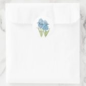 zwarte hyacinth flower klassieke ronde sticker (Tas)