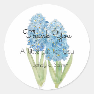 zwarte hyacinth flower klassieke ronde sticker