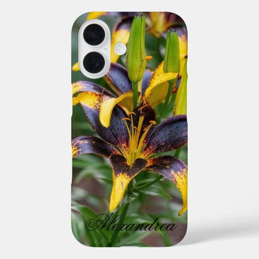 Zwarte hybride lelie – opvallende bloemenfotografi Case-Mate iPhone case (Achterkant)