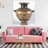 Zwarte hydria canvas afdruk (Insitu (Woonkamer))