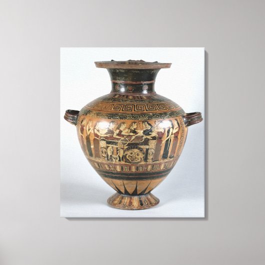 Zwarte hydria canvas afdruk (Voorkant)