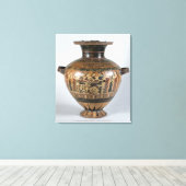 Zwarte hydria canvas afdruk (Insitu (Houten vloer))