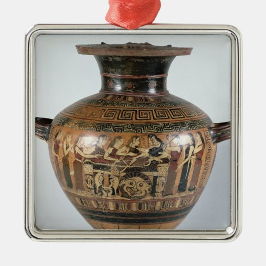 Zwarte hydria metalen ornament (Voorkant)