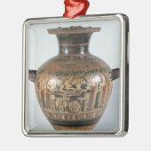 Zwarte hydria metalen ornament (Links)