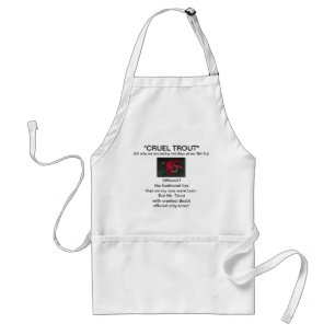 "Zwarte Ibis Natte Fly-Cruel Trout" Apron Standaard Schort