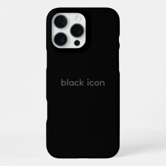 Zwarte Icoon - Typografie Hoes iPhone 16 Pro Max Hoesje
