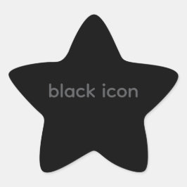 Zwarte Icoon - Typografie Sticker