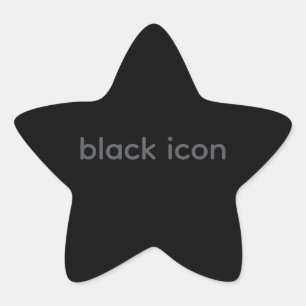 Zwarte Icoon - Typografie Sticker