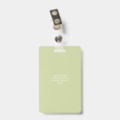 Zwarte ID Badge met Wilde Bloemenweide (Achterkant met clip)