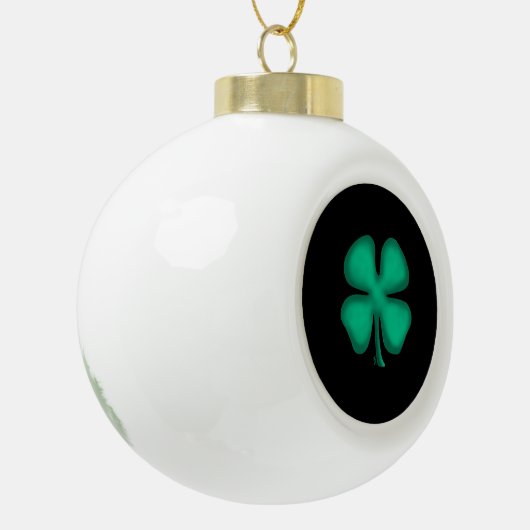 Zwarte Iers kerstbal Keramische Bal Ornament (Links)