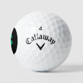 Zwarte Ierse Callaway Supersonft golfballen 3 pk (Logo)