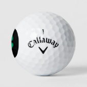 Zwarte Ierse Callaway Warbird golfballen 3 pk (Logo)