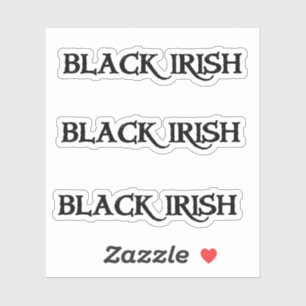 Zwarte Ierse contourstickers Sticker