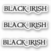 Zwarte Ierse contourstickers Sticker (Voorkant)