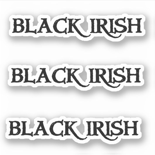 Zwarte Ierse contourstickers Sticker (Voorkant)