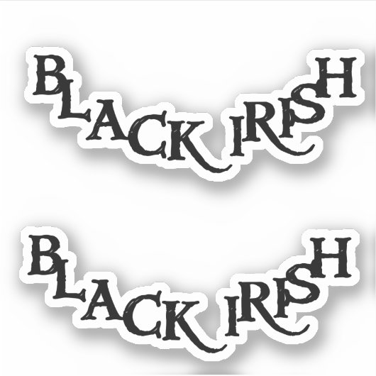Zwarte Ierse contourstickers Sticker (Voorkant)