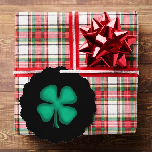 Zwarte Ierse gegolfde papieren ornament Kaart (Insitu (Geschenk))