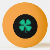 Zwarte Ierse gele gloed 1 ster pingpongbal (Voorkant)