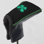Zwarte Ierse golfafdekking Golfheadcover (3/4 voorkant)
