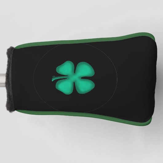 Zwarte Ierse golfafdekking Golfheadcover (Voorkant)