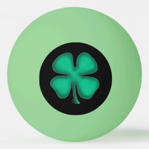 Zwarte Ierse groene gloed met 1 ster pingpongbal