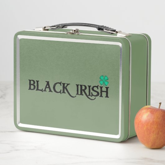 Zwarte Ierse groene lunchbox (In situ)