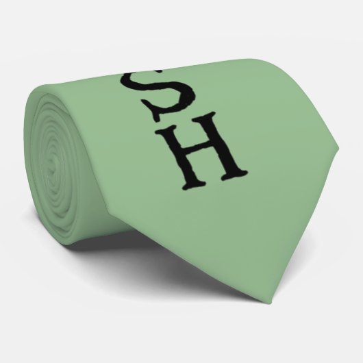 Zwarte Ierse groene stropdas (Opgerold)