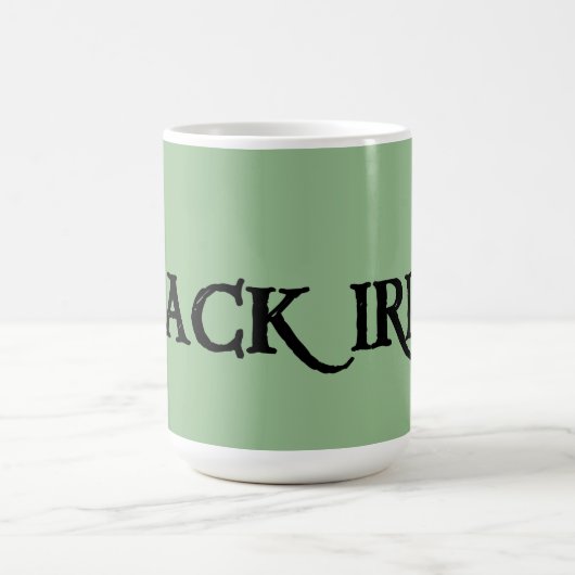 Zwarte Ierse grote groene mok (Center)