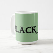Zwarte Ierse grote groene mok (Voorkant links)