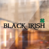 Zwarte Ierse klaver see-thru raam vastklampen voor Raamsticker (Vel 2)