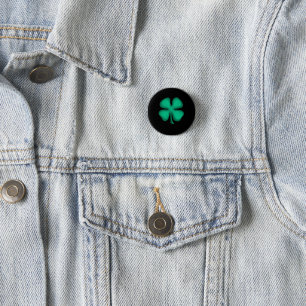 Zwarte Ierse knop Ronde Button 3,2 Cm