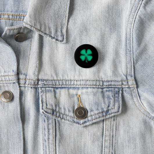Zwarte Ierse knop Ronde Button 3,2 Cm (In situ)